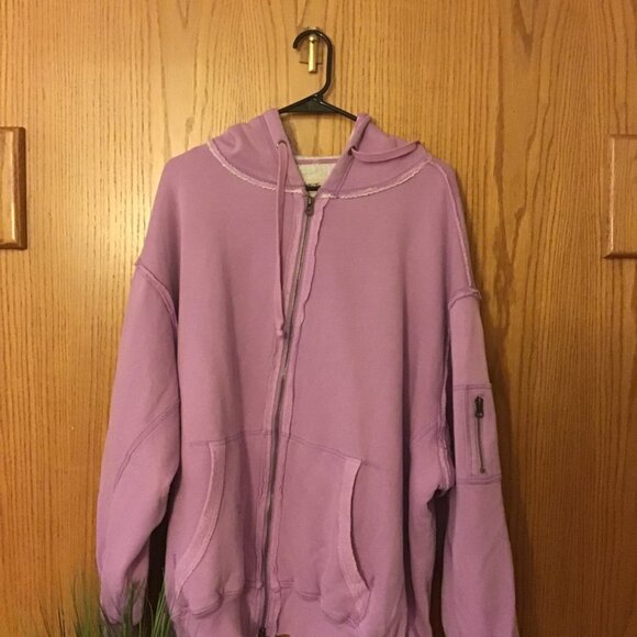 NWOT Free People We the Free By Your Side Lined Hoodie Bubble Tea size- LARGE - Picture 4 of 5